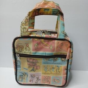 VTG Transversion Travel/Makeup Bag Stewardess Airline Plane Safety Fun Cartoons